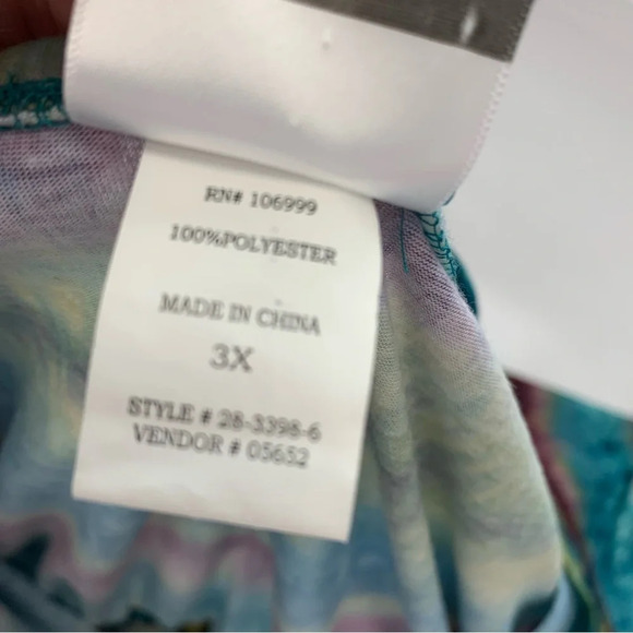 Womans Coverup 3X Tie Cinched Waist Lightweight Short Flare Sleeve Above Knee - Picture 9 of 12